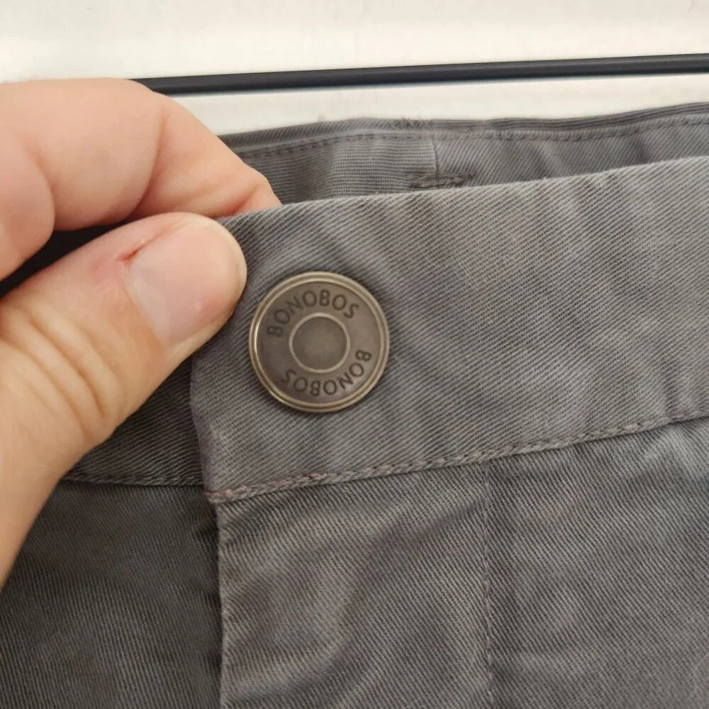 Bonobos Grey Chino Pants Slim Trousers Career Business Casual Men's 36x30